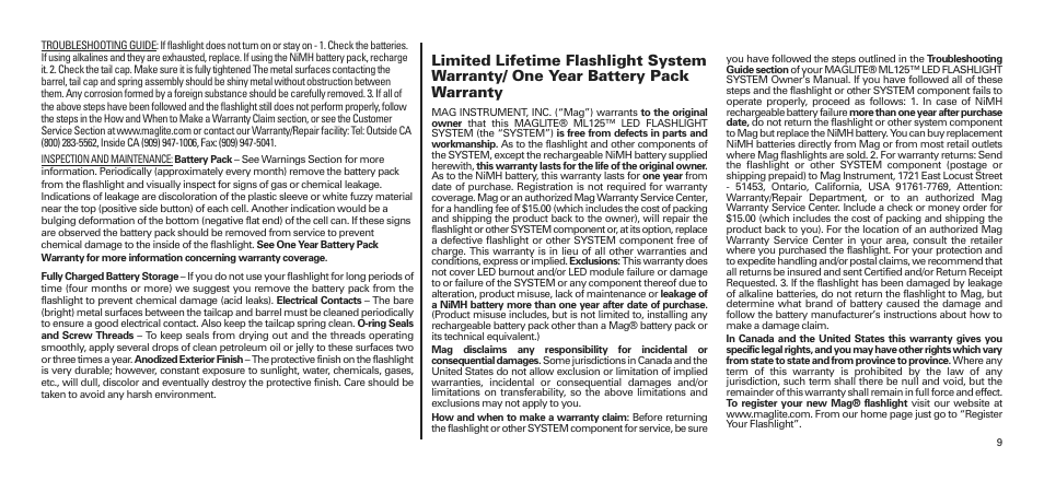 Maglite ML125-33014 User Manual | Page 10 / 26