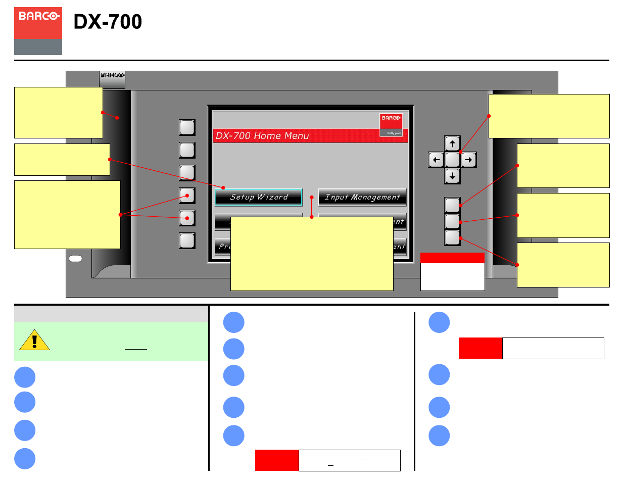 Barco RACKMOUNT DX-700 User Manual | 4 pages
