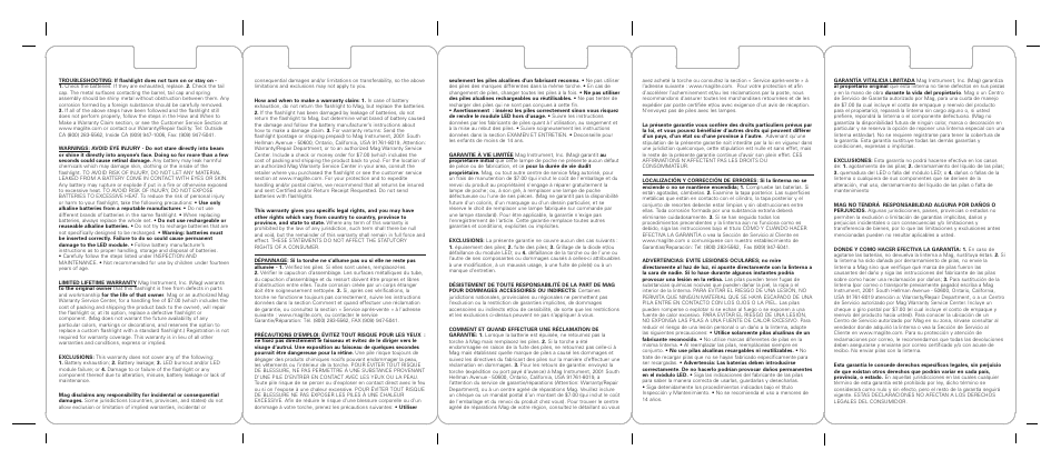 Maglite XL50-S3016 User Manual | Page 2 / 2