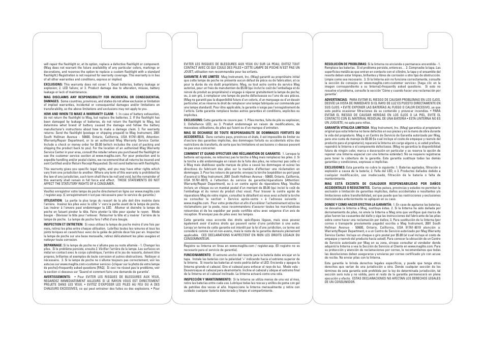 Maglite Mini MAGLITE® LED 2-Cell AAA Flashlight User Manual | Page 2 / 2