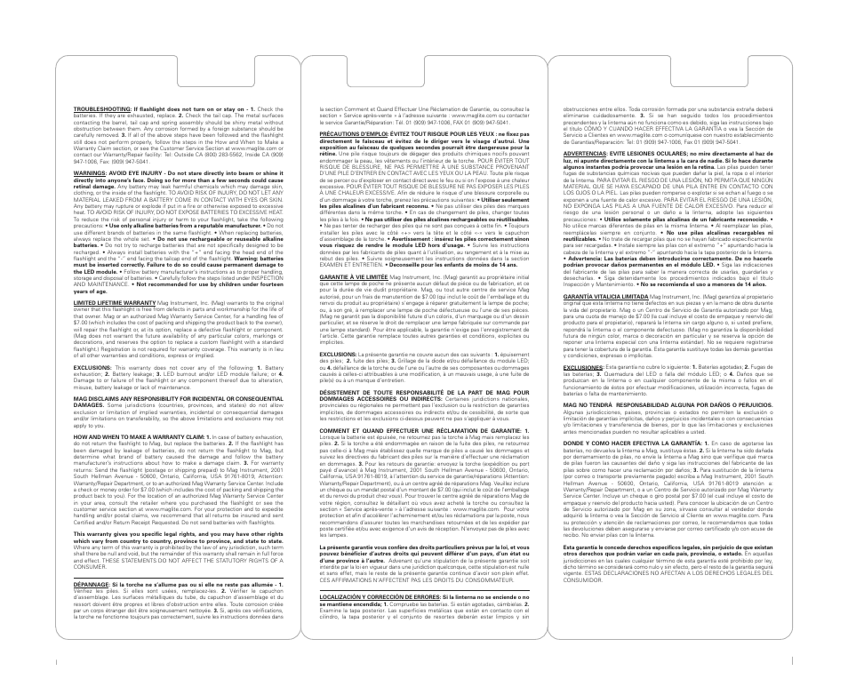 Maglite Mini MAGLITE® PRO LED 2-Cell AA Flashlight User Manual | Page 2 / 2