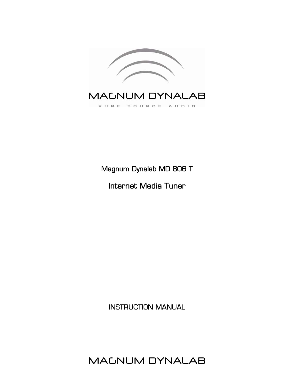 Magnum Dynalab MD-806T User Manual | 28 pages