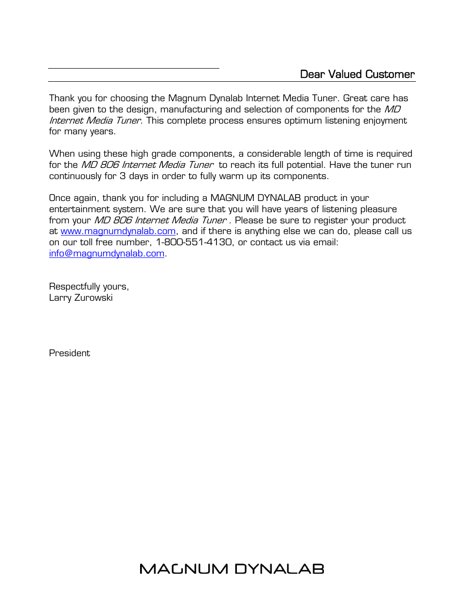 Magnum Dynalab MD-806T User Manual | Page 4 / 28