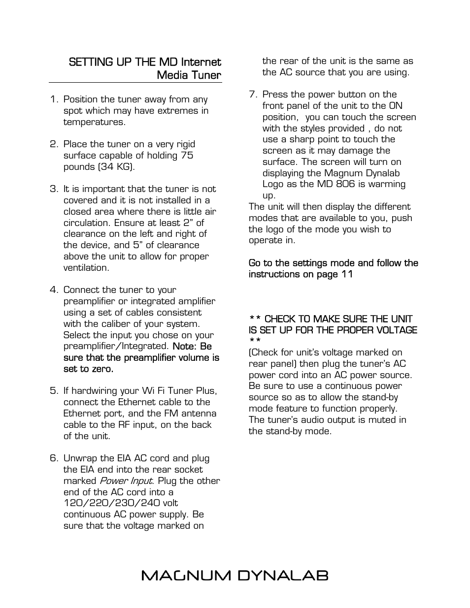 Magnum Dynalab MD-806T User Manual | Page 6 / 28