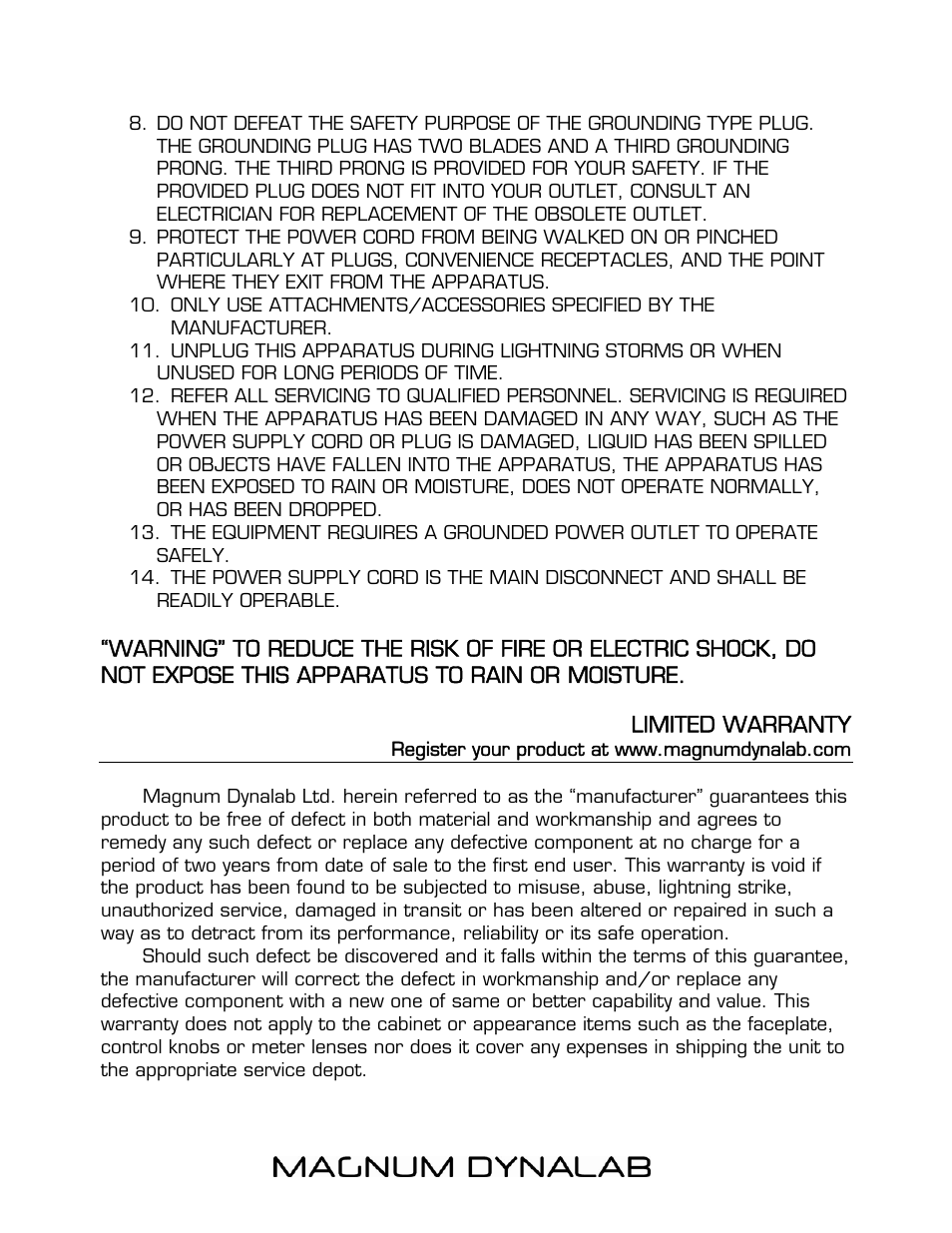 Magnum Dynalab MD-801 User Manual | Page 27 / 29
