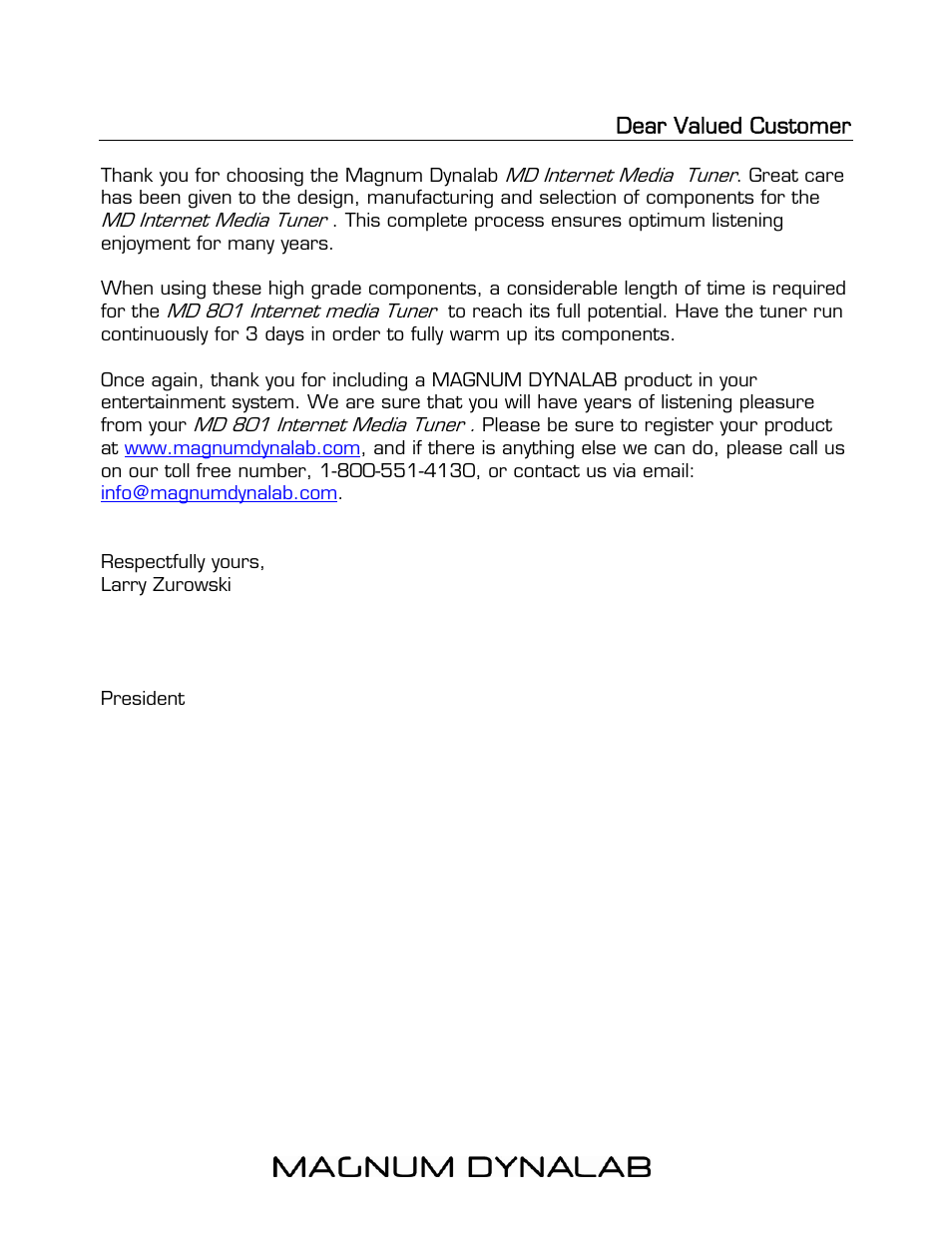 Magnum Dynalab MD-801 User Manual | Page 5 / 29