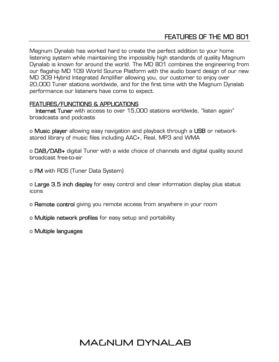 Magnum Dynalab MD-801 User Manual | Page 8 / 29