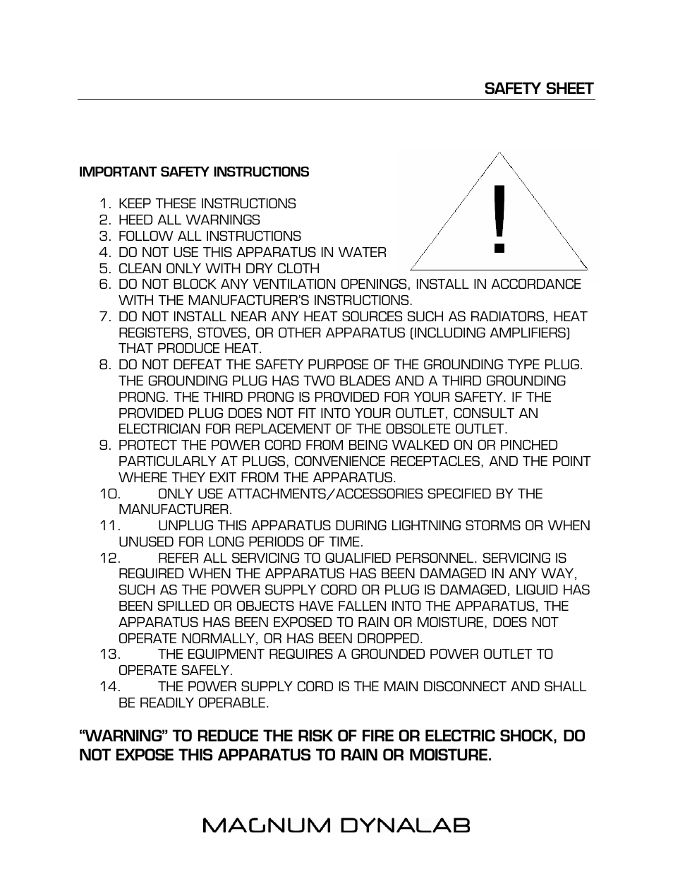 Magnum Dynalab MD-108T User Manual | Page 15 / 16
