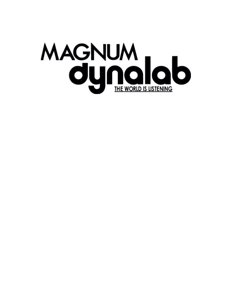 Magnum Dynalab MD-108 User Manual | 16 pages