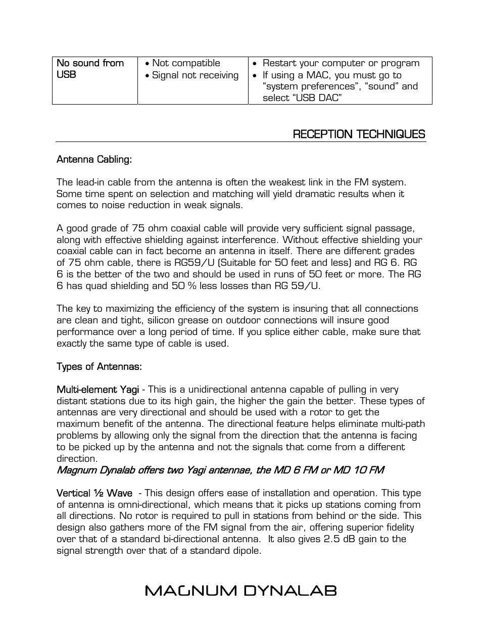 Magnum Dynalab MD-107T User Manual | Page 12 / 16