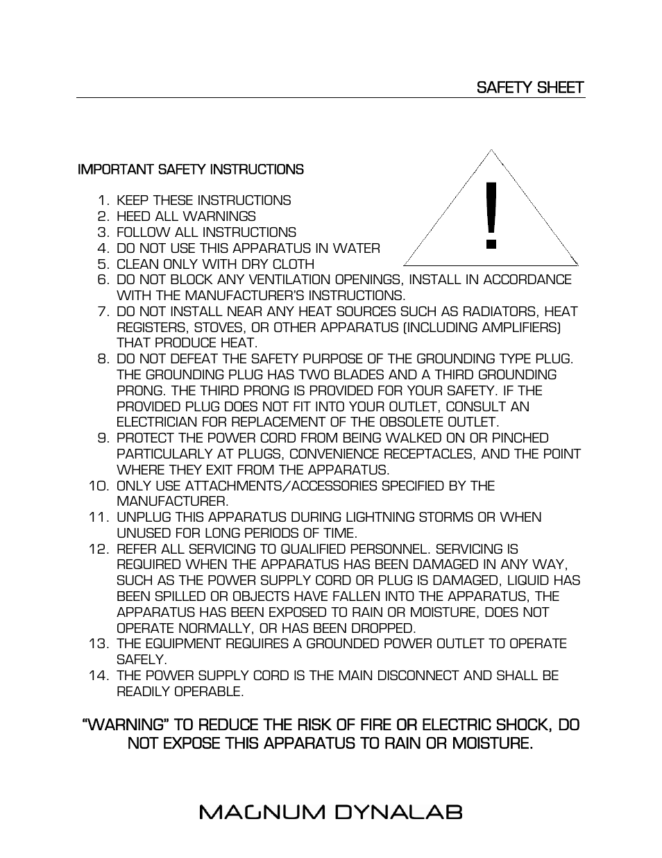 Magnum Dynalab MD-107T User Manual | Page 15 / 16