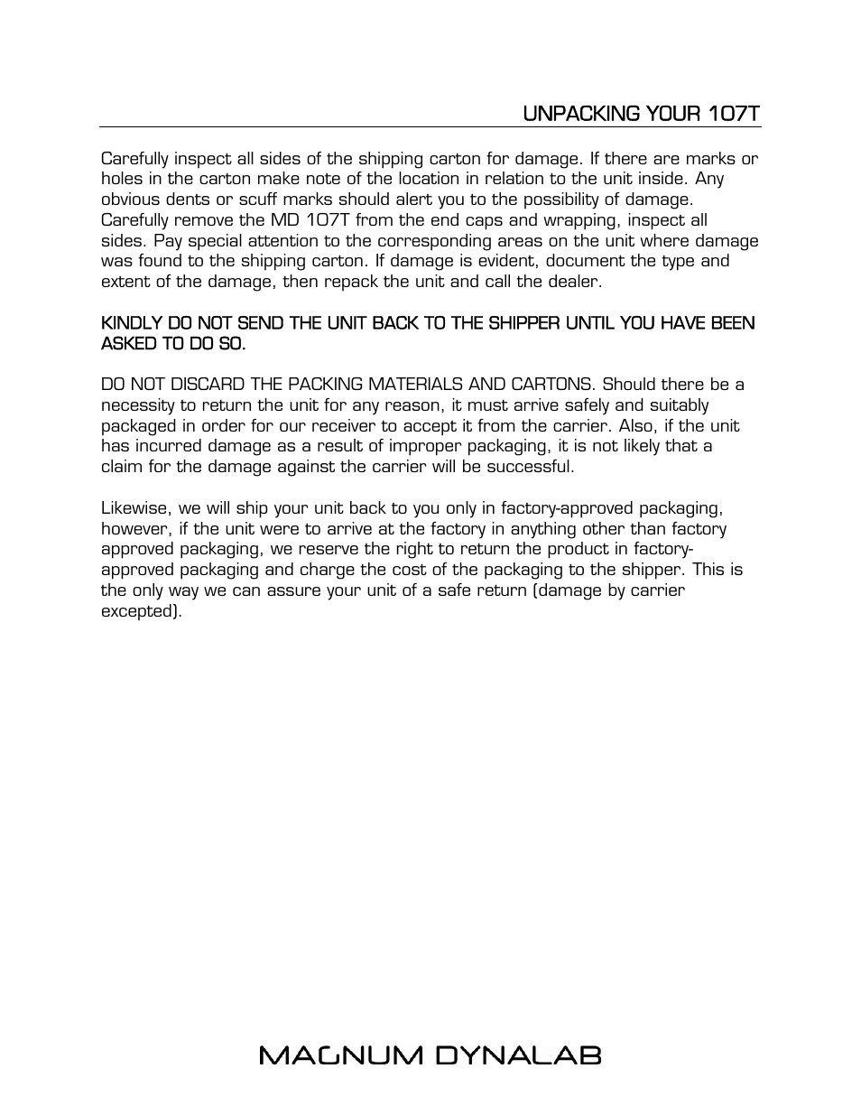 Magnum Dynalab MD-107T User Manual | Page 4 / 16