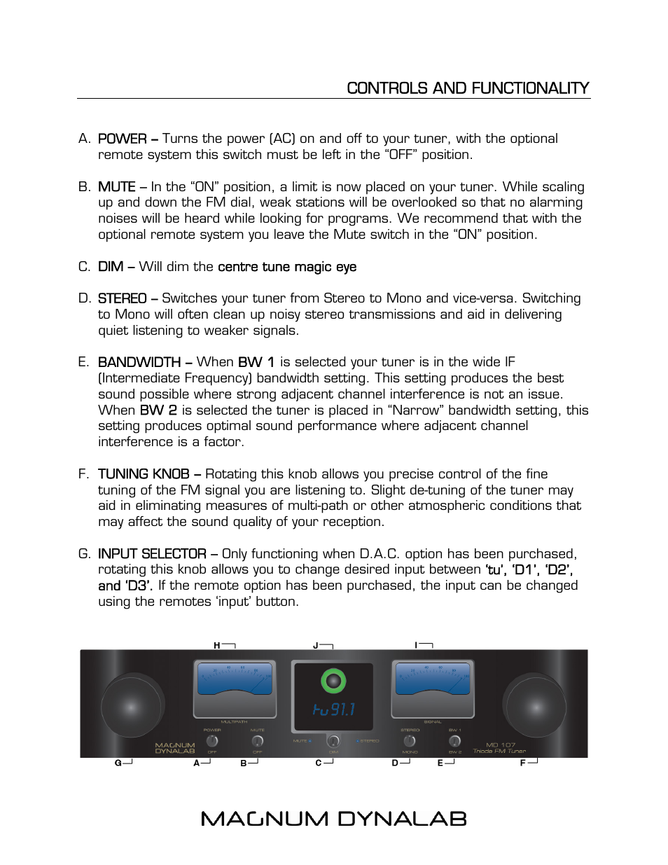 Magnum Dynalab MD-107T User Manual | Page 6 / 16