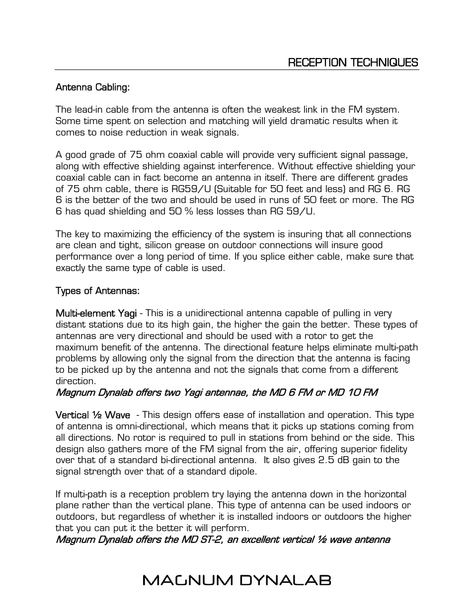 Magnum Dynalab MD-105T User Manual | Page 13 / 17