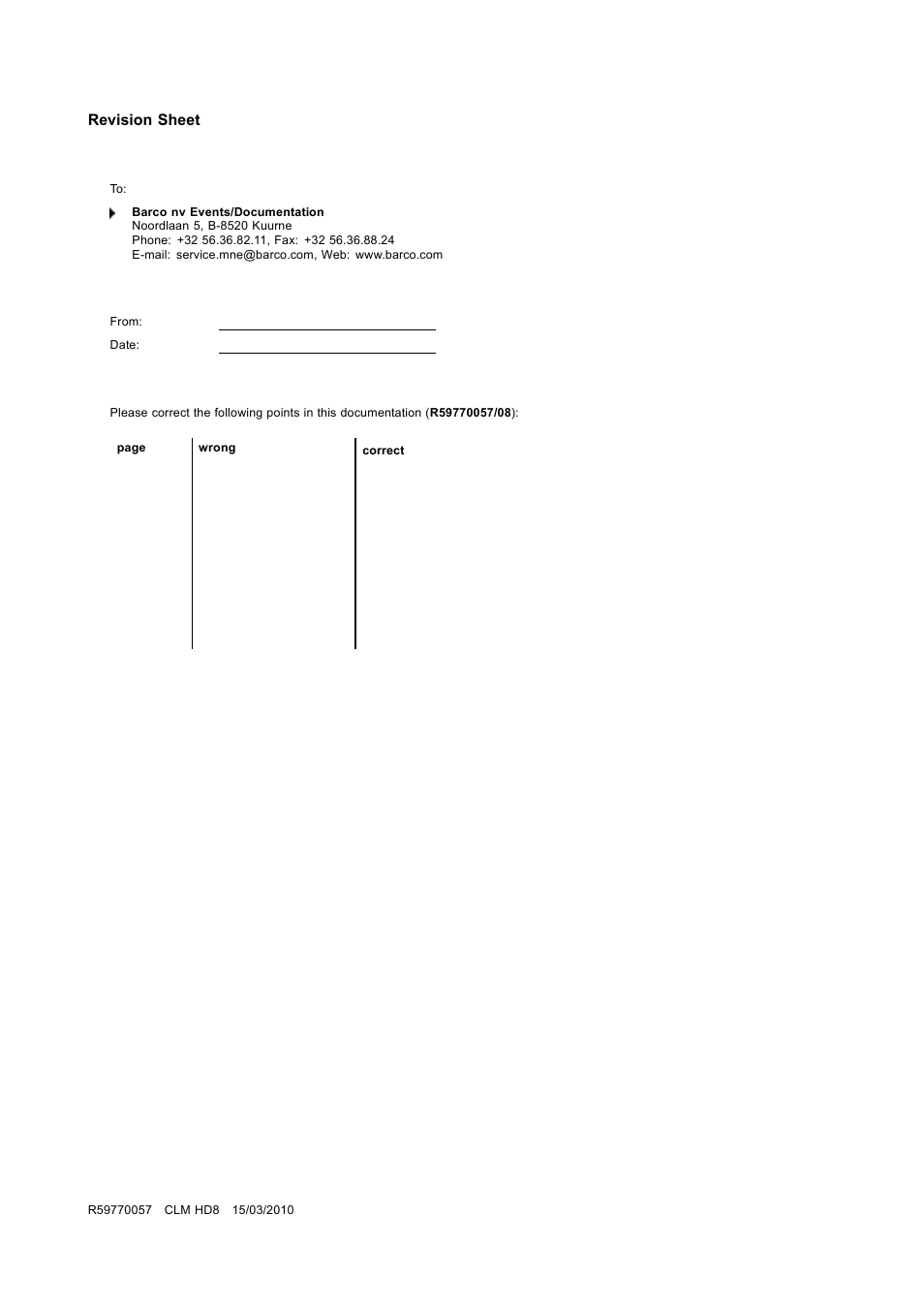 Barco CLM HD8 R9050130 User Manual | Page 231 / 231