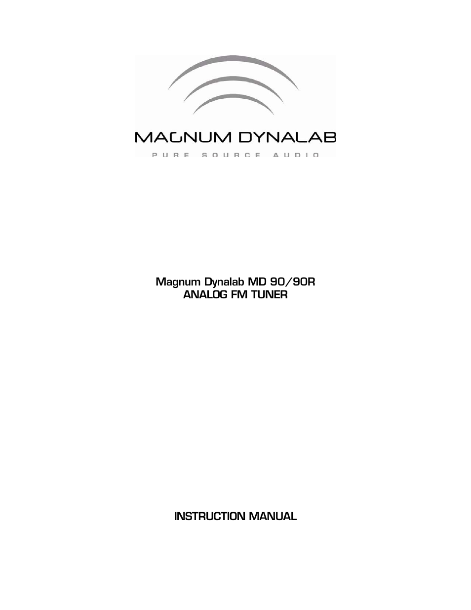 Magnum Dynalab MD-90 User Manual | 16 pages