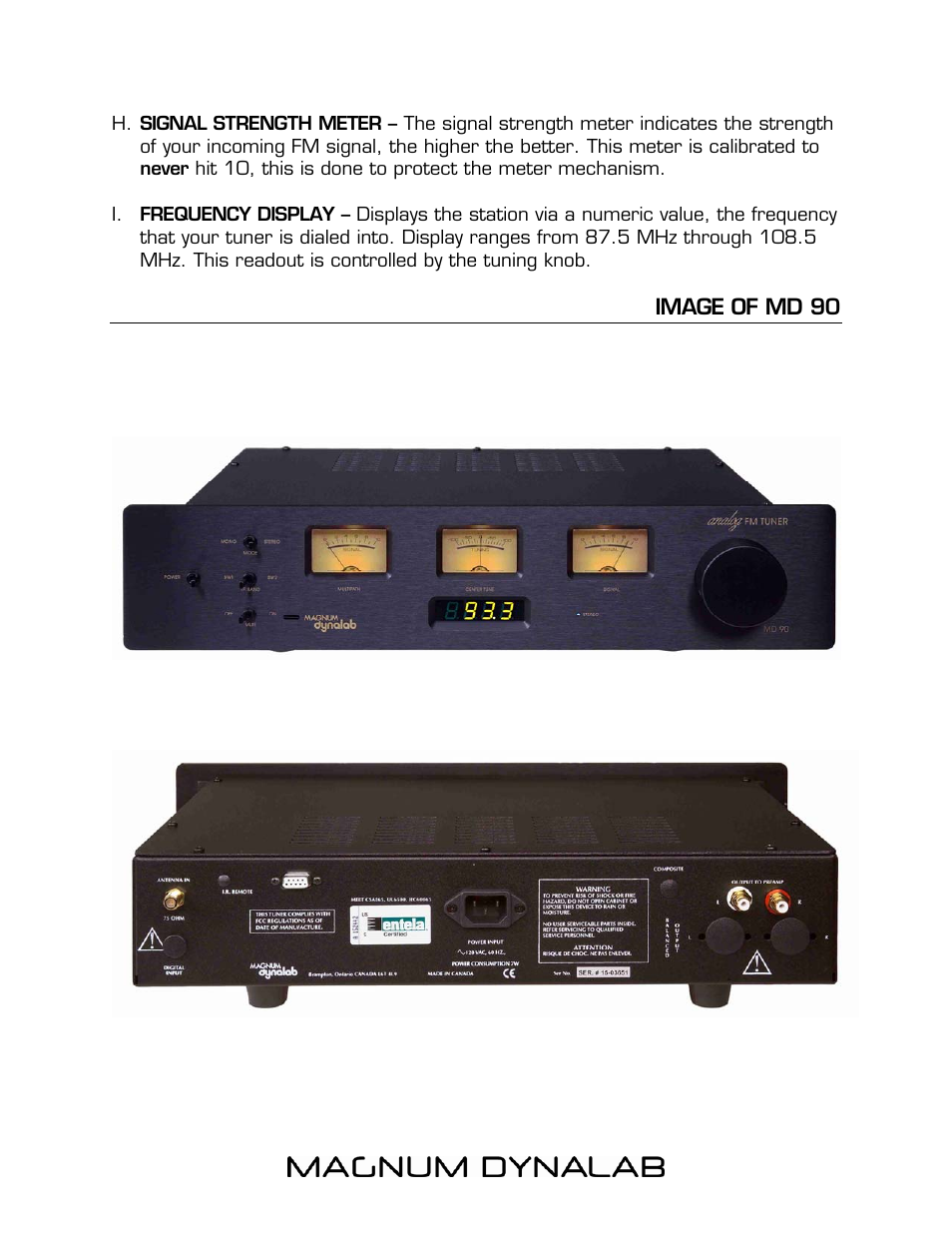 Image of md 90, Checking out your md 90 | Magnum Dynalab MD-90 User Manual | Page 7 / 16