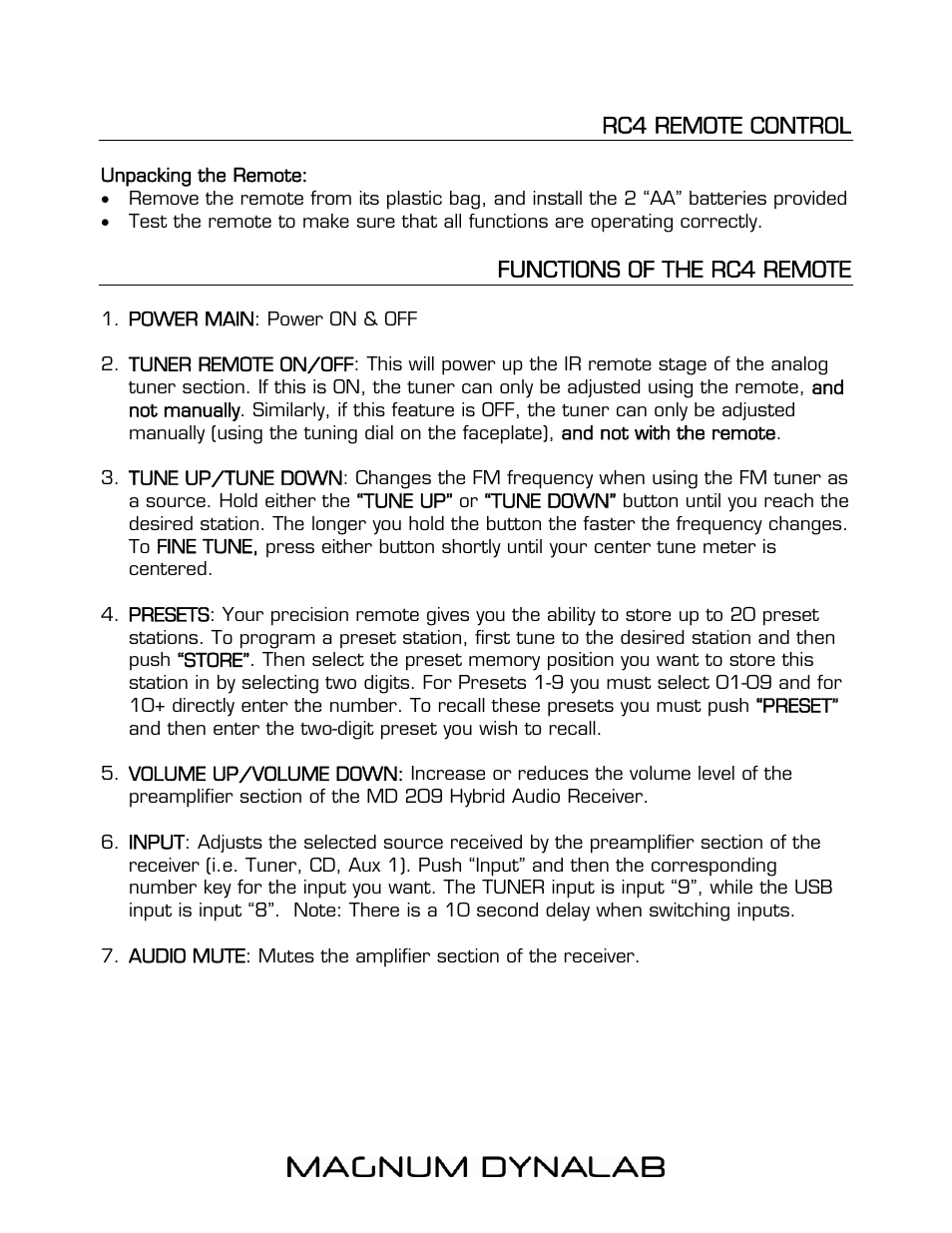 Magnum Dynalab MD-209 User Manual | Page 10 / 21
