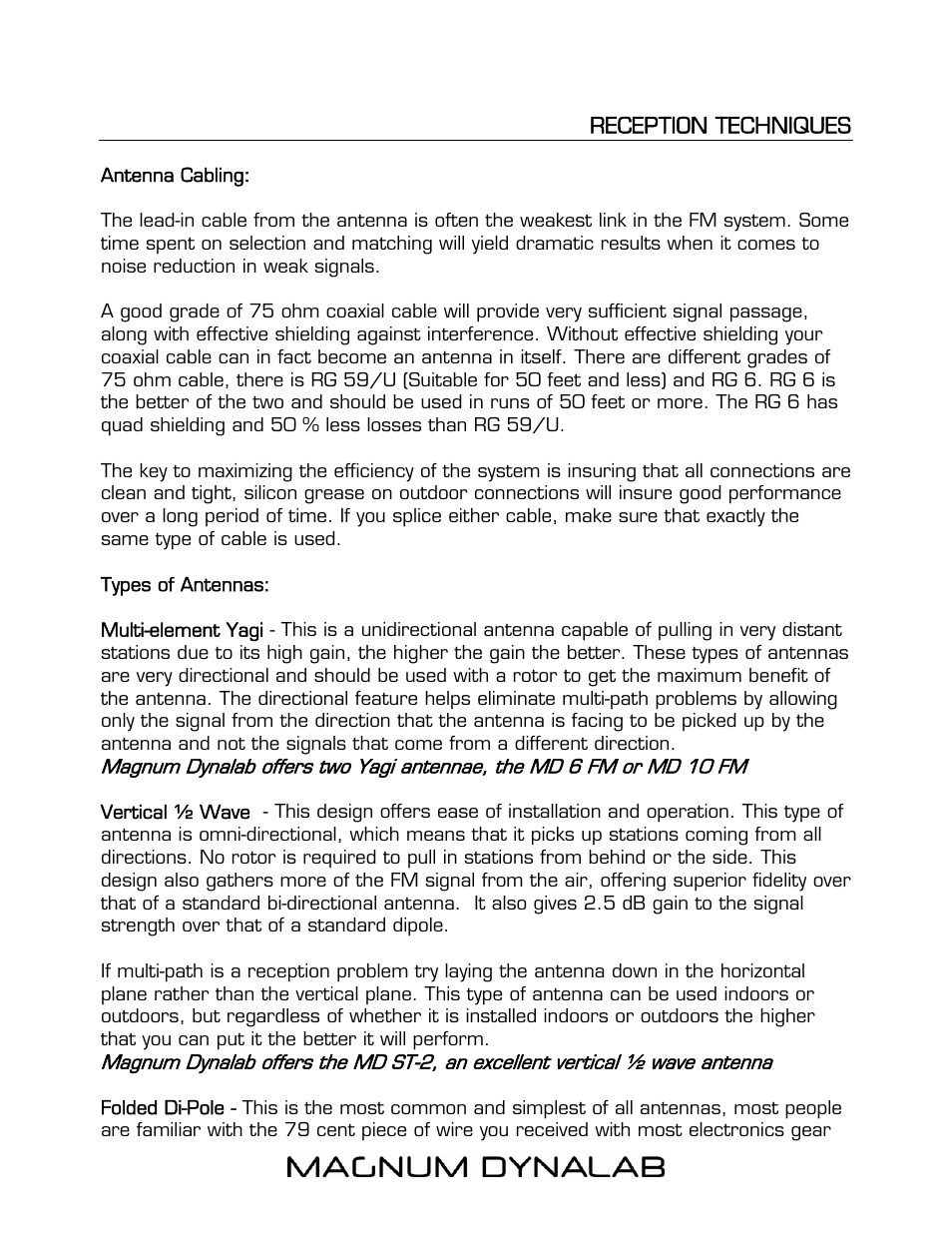 Magnum Dynalab MD-209 User Manual | Page 15 / 21