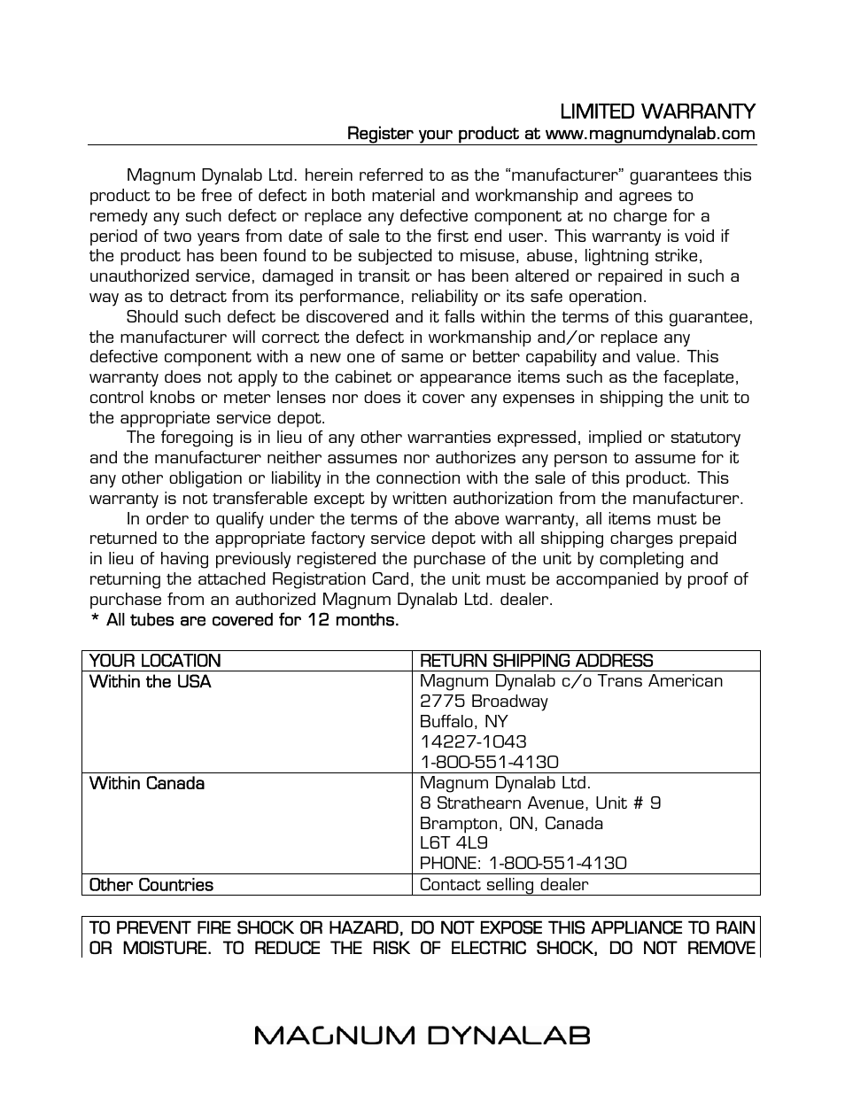 Magnum Dynalab MD-209 User Manual | Page 20 / 21