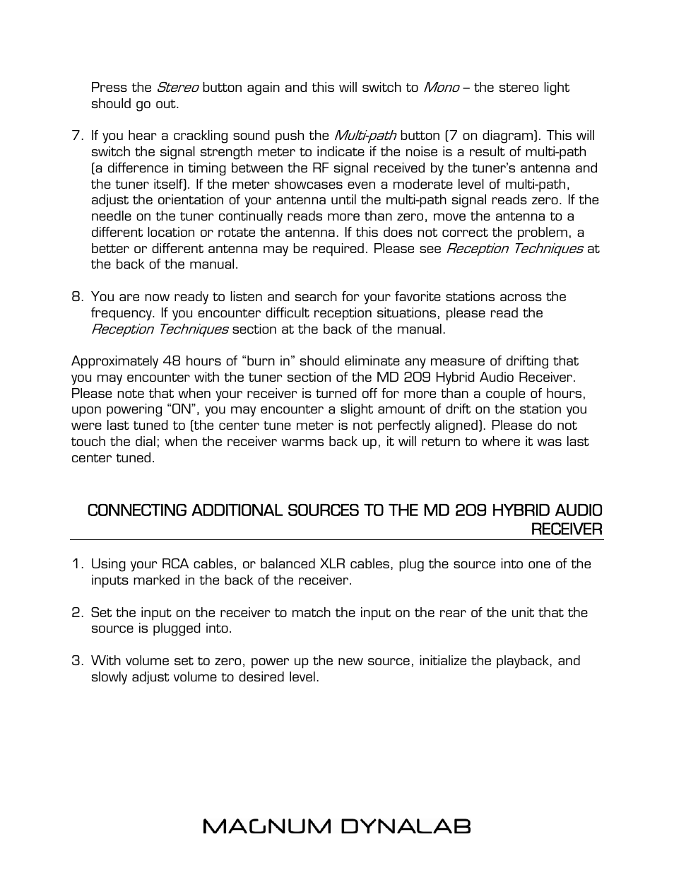 Magnum Dynalab MD-209 User Manual | Page 7 / 21
