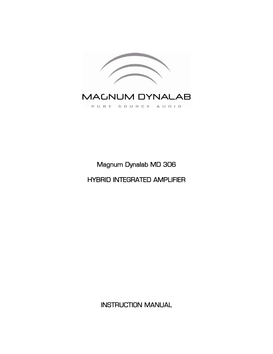 Magnum Dynalab MD-306 User Manual | 17 pages