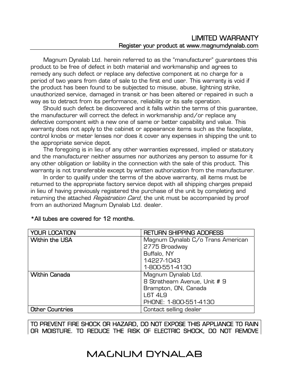 Magnum Dynalab MD-306 User Manual | Page 16 / 17
