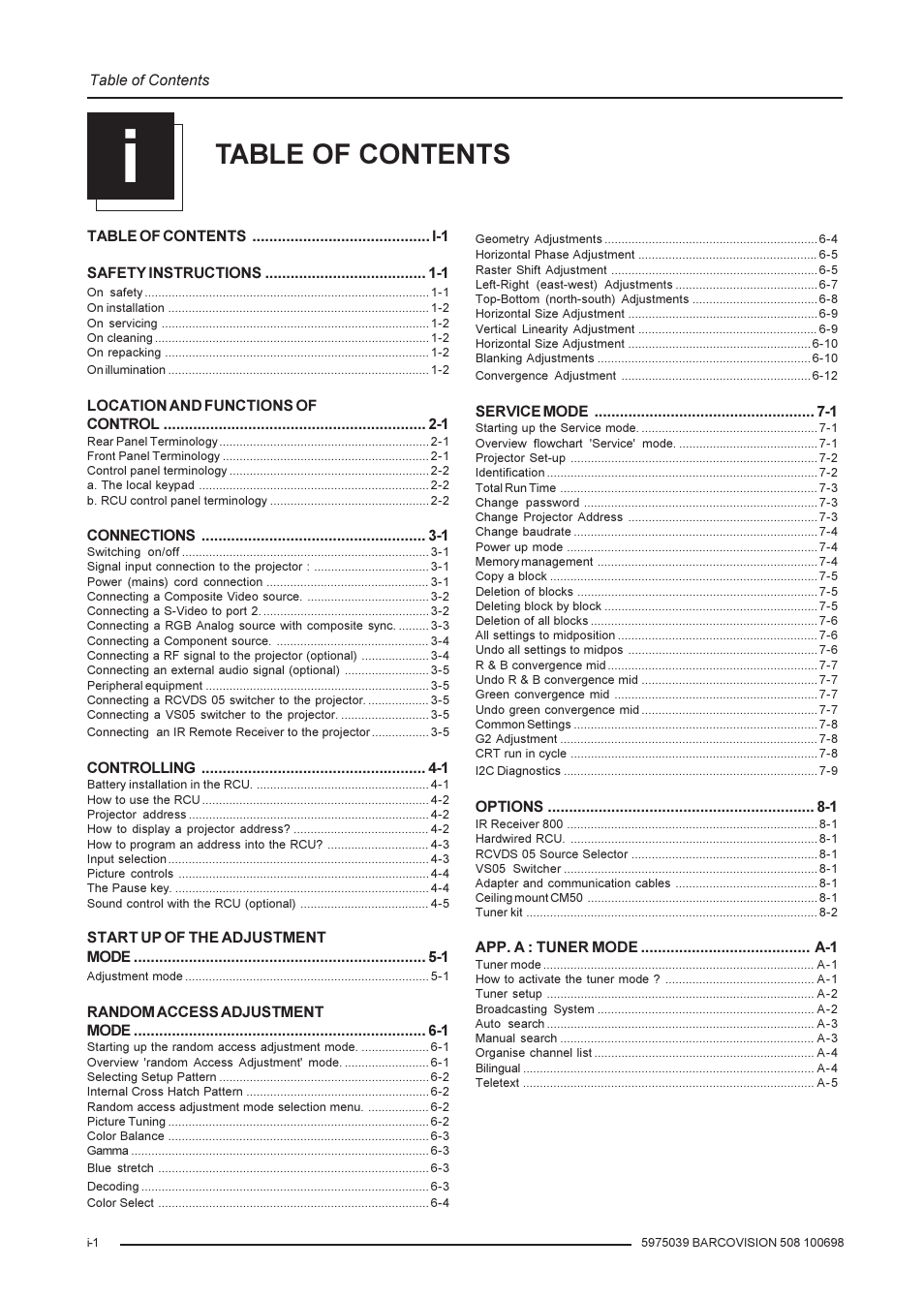 Barco R9002139 User Manual | Page 4 / 50