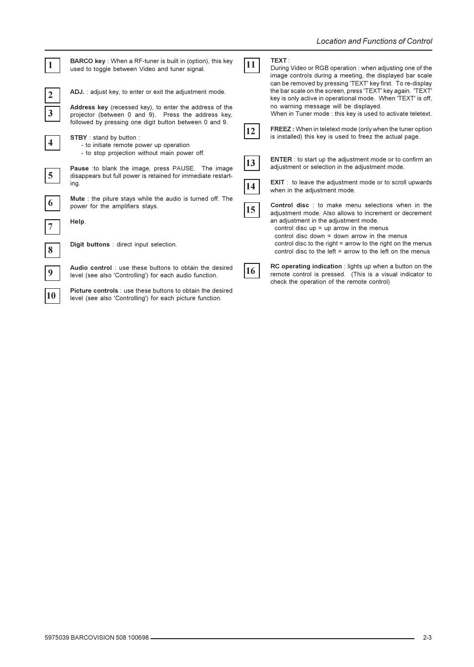 Barco R9002139 User Manual | Page 9 / 50