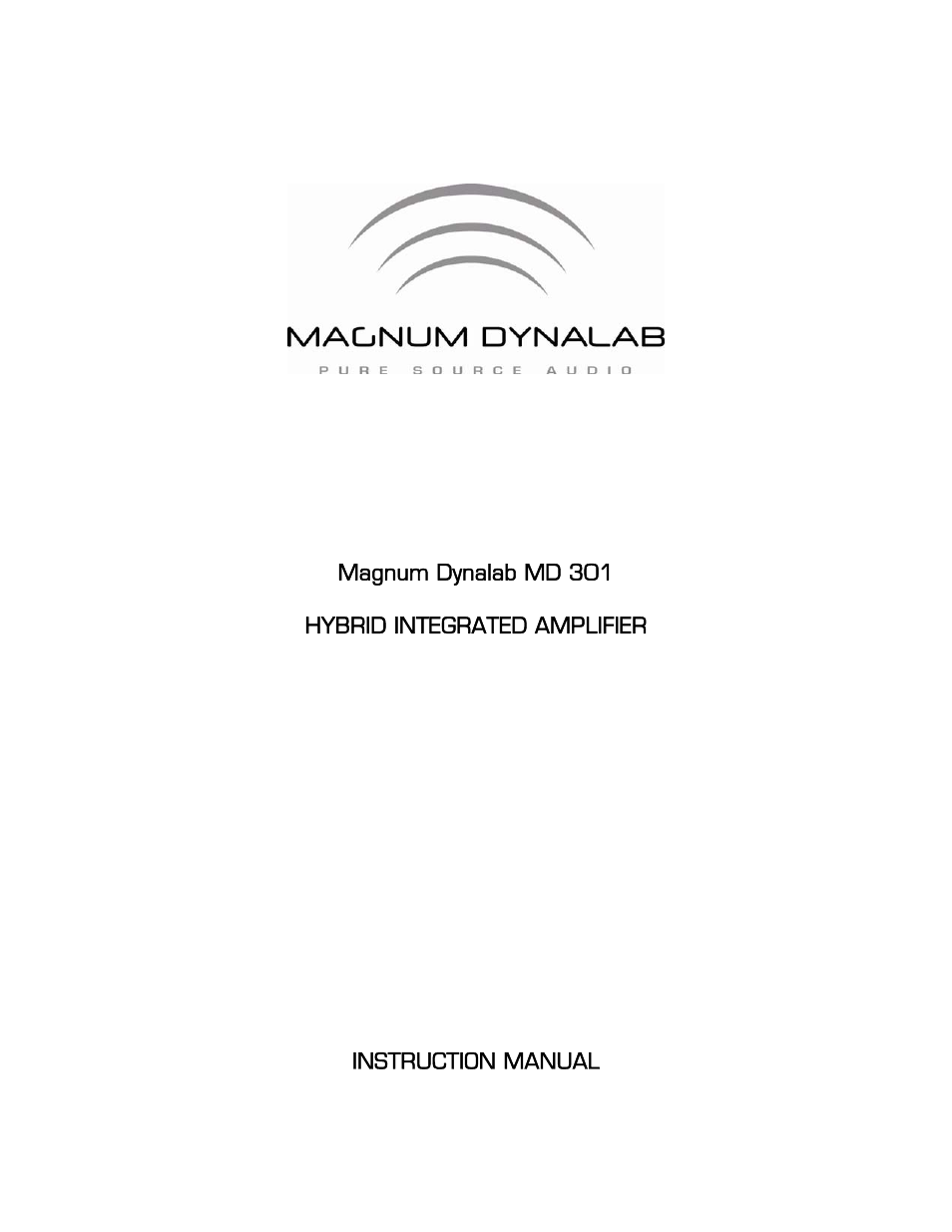 Magnum Dynalab MD-301 User Manual | 15 pages