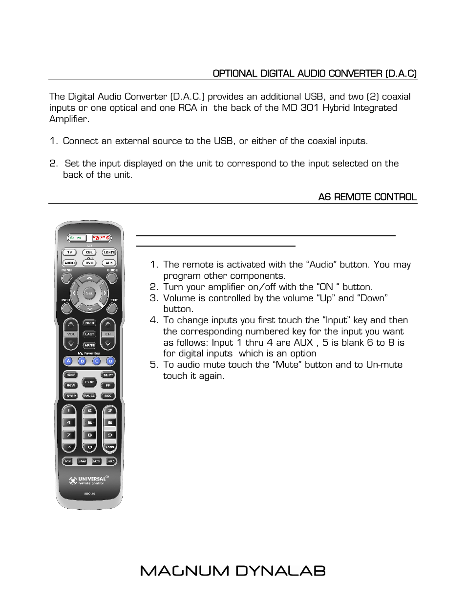 Magnum Dynalab MD-301 User Manual | Page 8 / 15