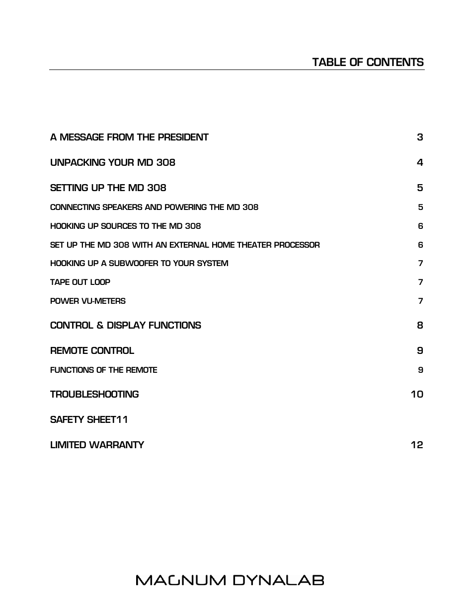 Magnum Dynalab MD-308 User Manual | Page 2 / 12