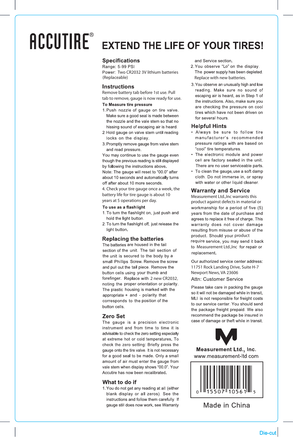 Measurement MS-4004 Backlit digital gauge with metal body User Manual | 1 page
