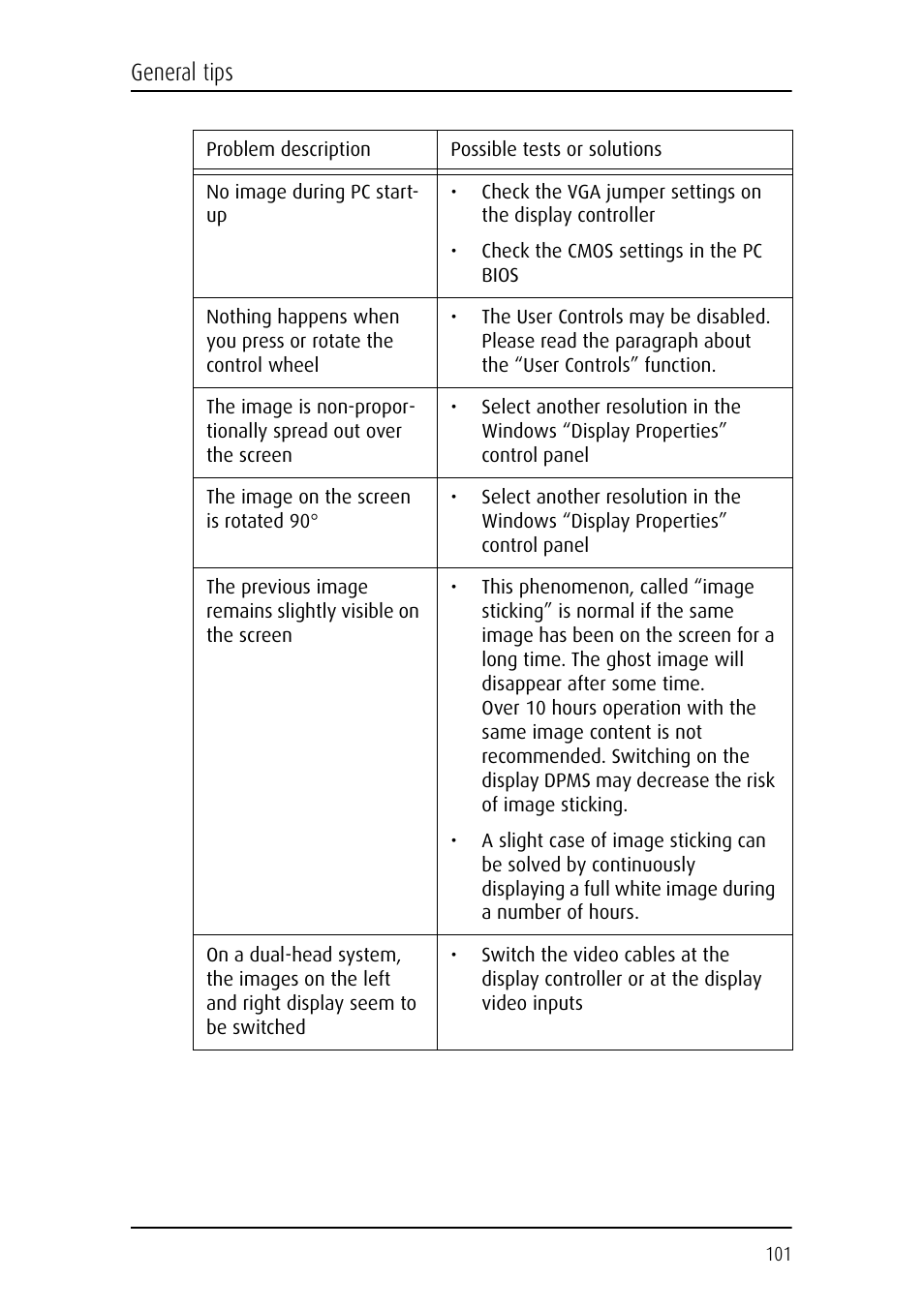 General tips | Barco CORONIS MFGD 3621 User Manual | Page 101 / 119