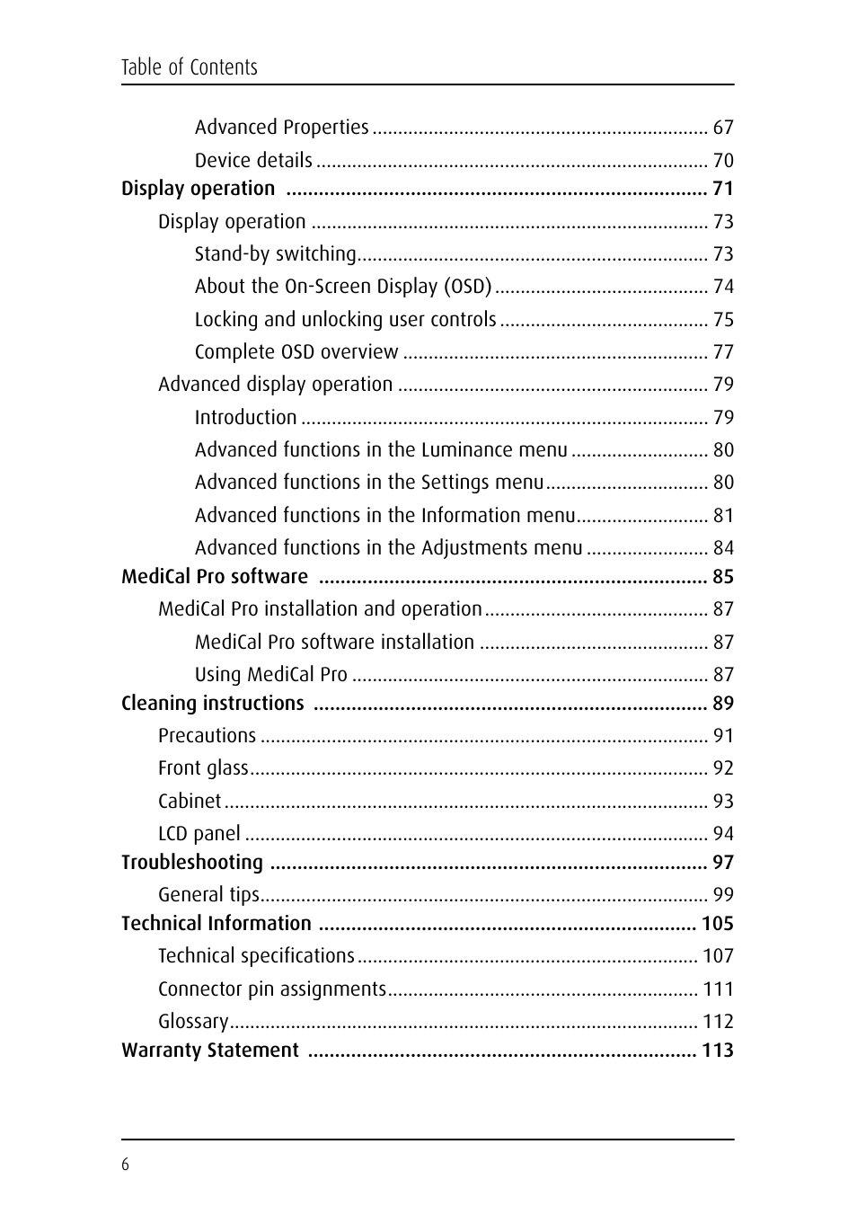 Barco CORONIS MFGD 3621 User Manual | Page 6 / 119