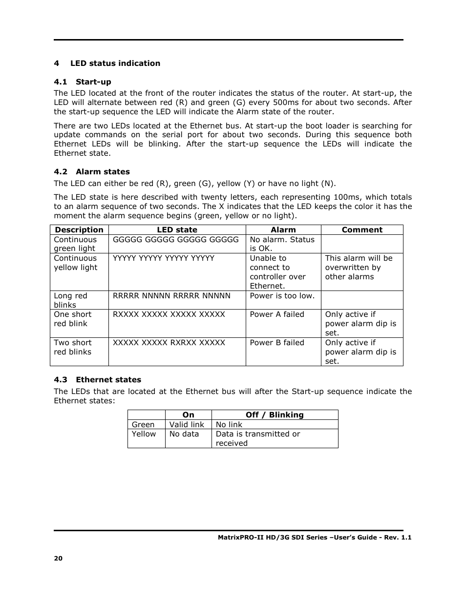 Barco MATRIXPRO-II 3G/HD/SD-SD User Manual | Page 20 / 33