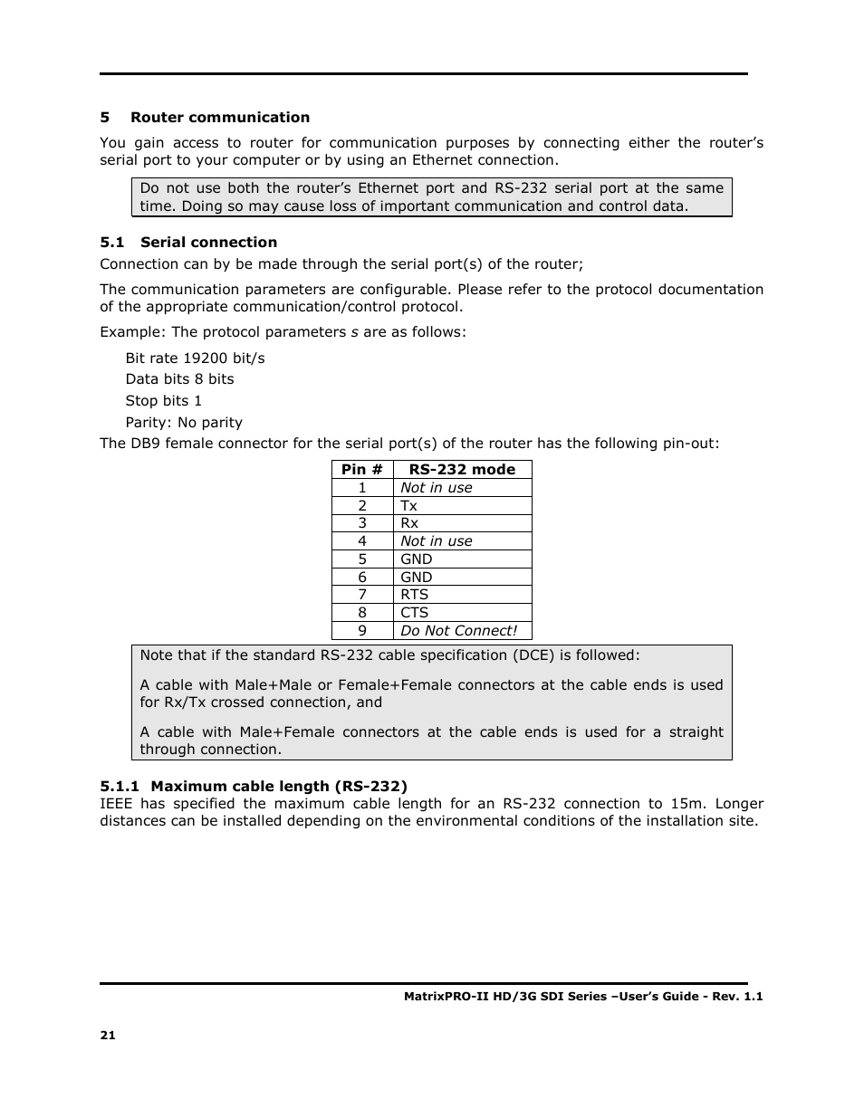 Barco MATRIXPRO-II 3G/HD/SD-SD User Manual | Page 21 / 33