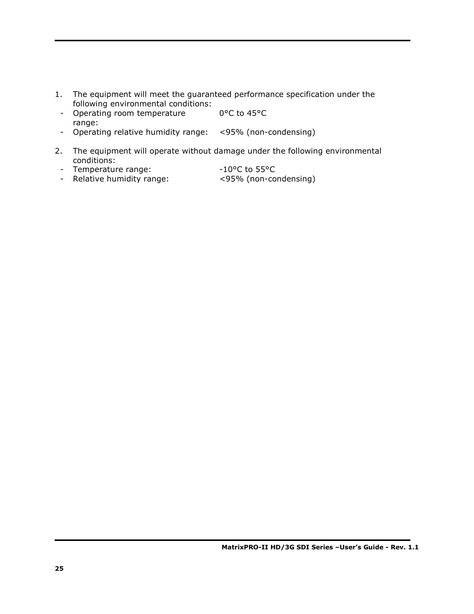 Barco MATRIXPRO-II 3G/HD/SD-SD User Manual | Page 25 / 33