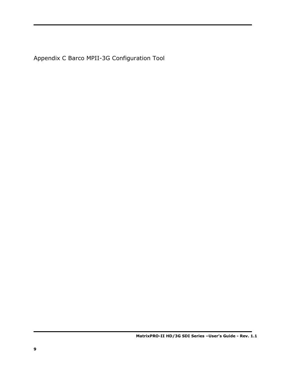 Barco MATRIXPRO-II 3G/HD/SD-SD User Manual | Page 9 / 33