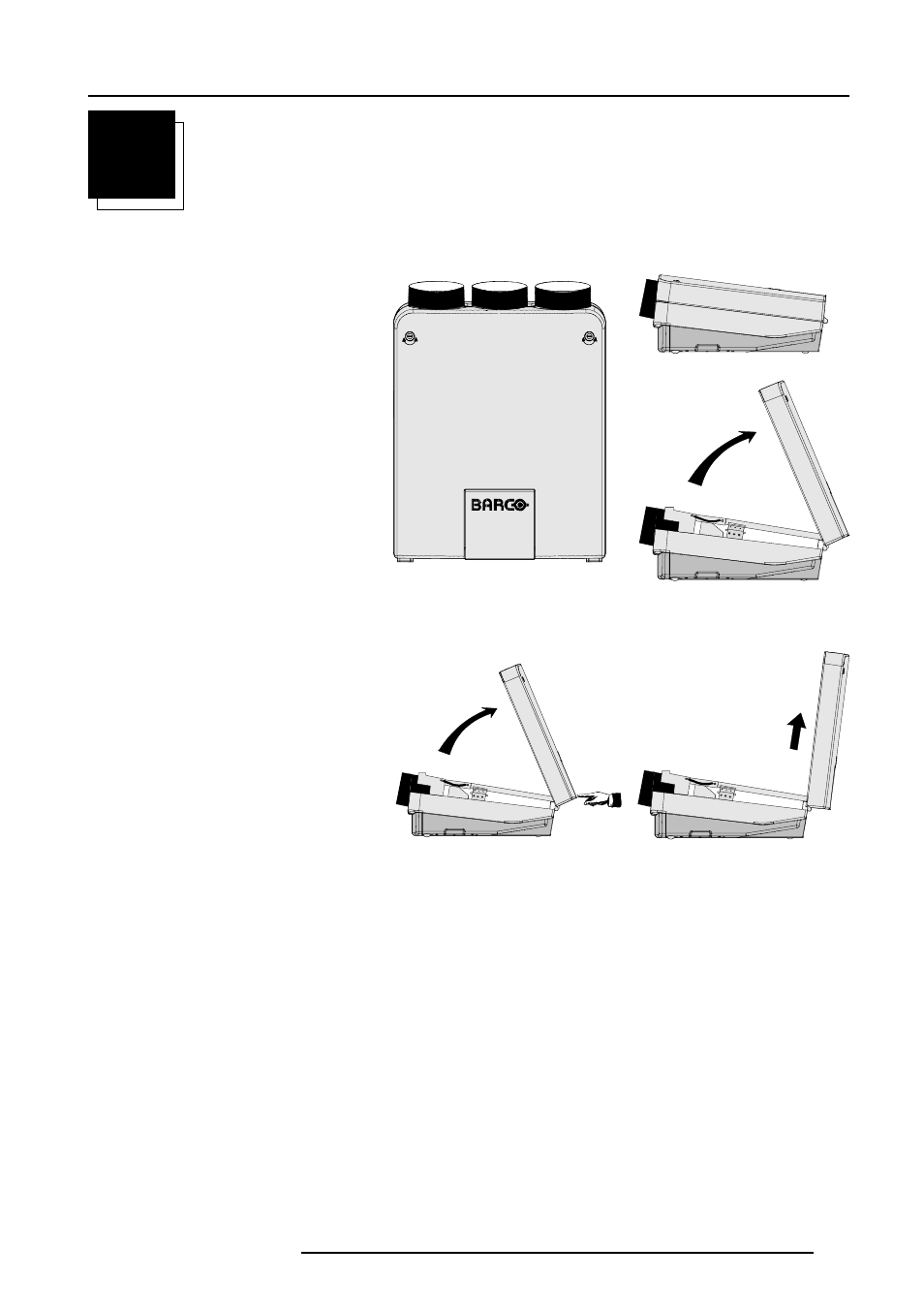 Installion set up, Installation set up | Barco DATA 708 User Manual | Page 13 / 34
