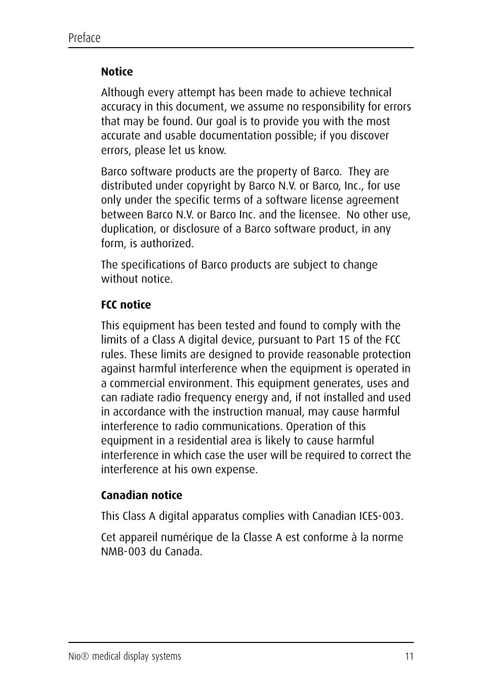 Barco NIO E-2620 User Manual | Page 11 / 148