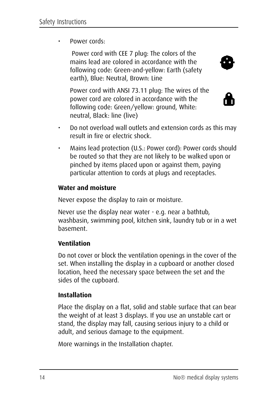 Barco NIO E-2620 User Manual | Page 14 / 148