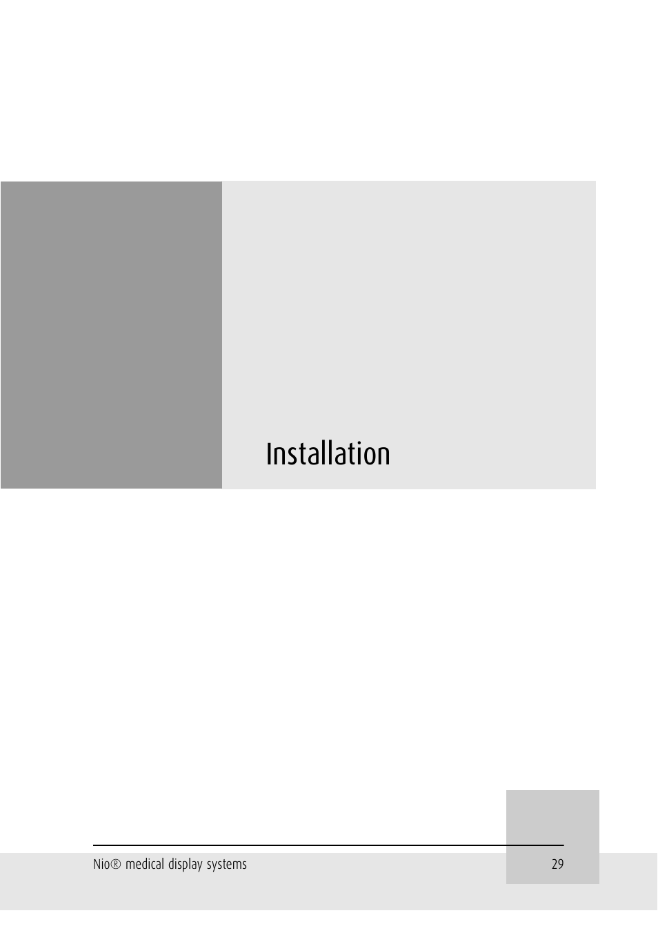 Installation | Barco NIO E-2620 User Manual | Page 29 / 148
