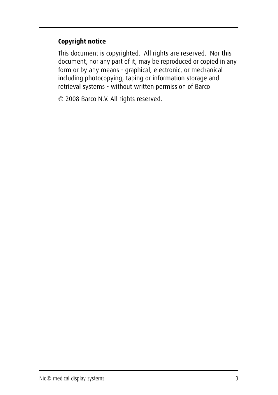 Barco NIO E-2620 User Manual | Page 3 / 148