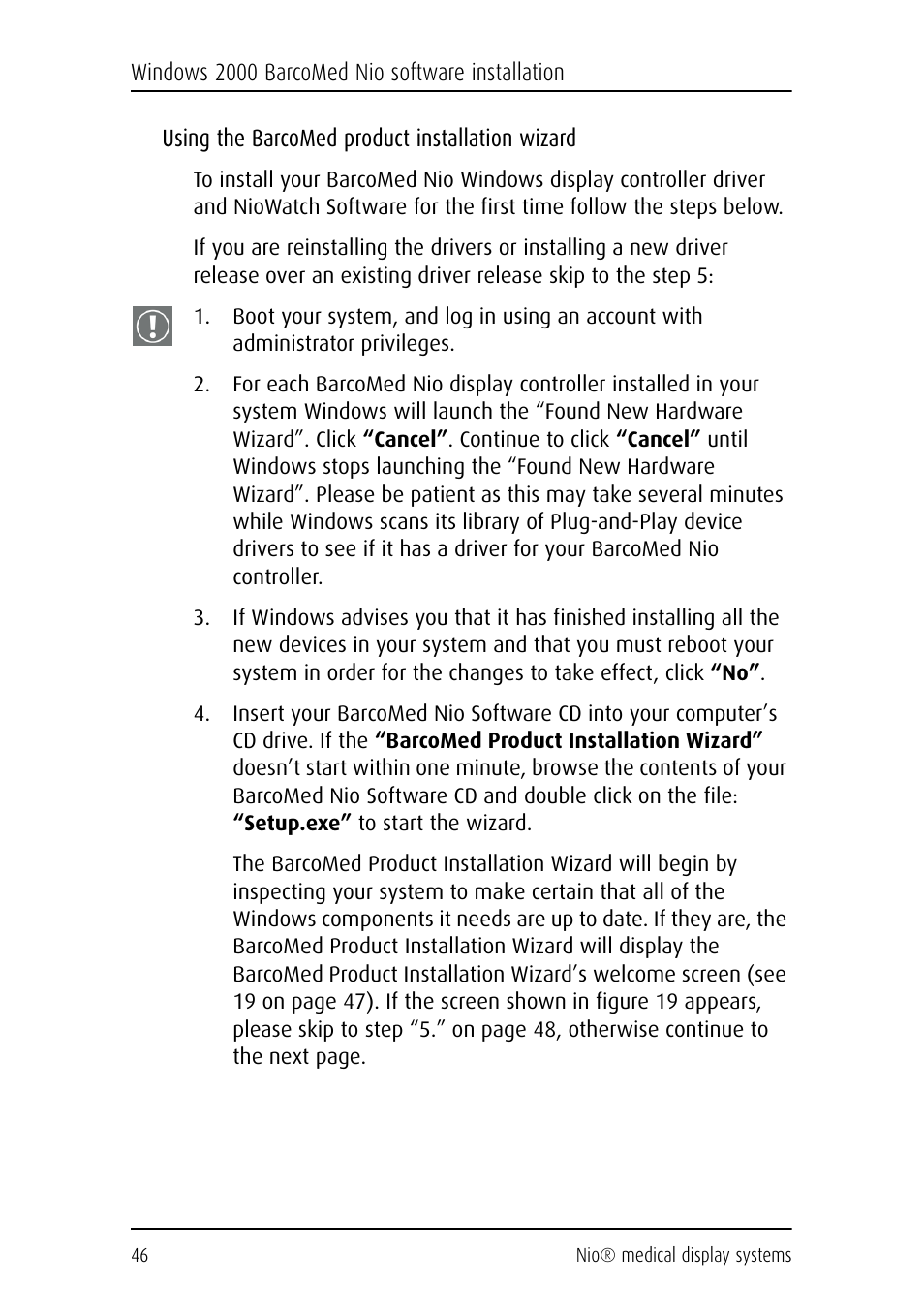 Barco NIO E-2620 User Manual | Page 46 / 148