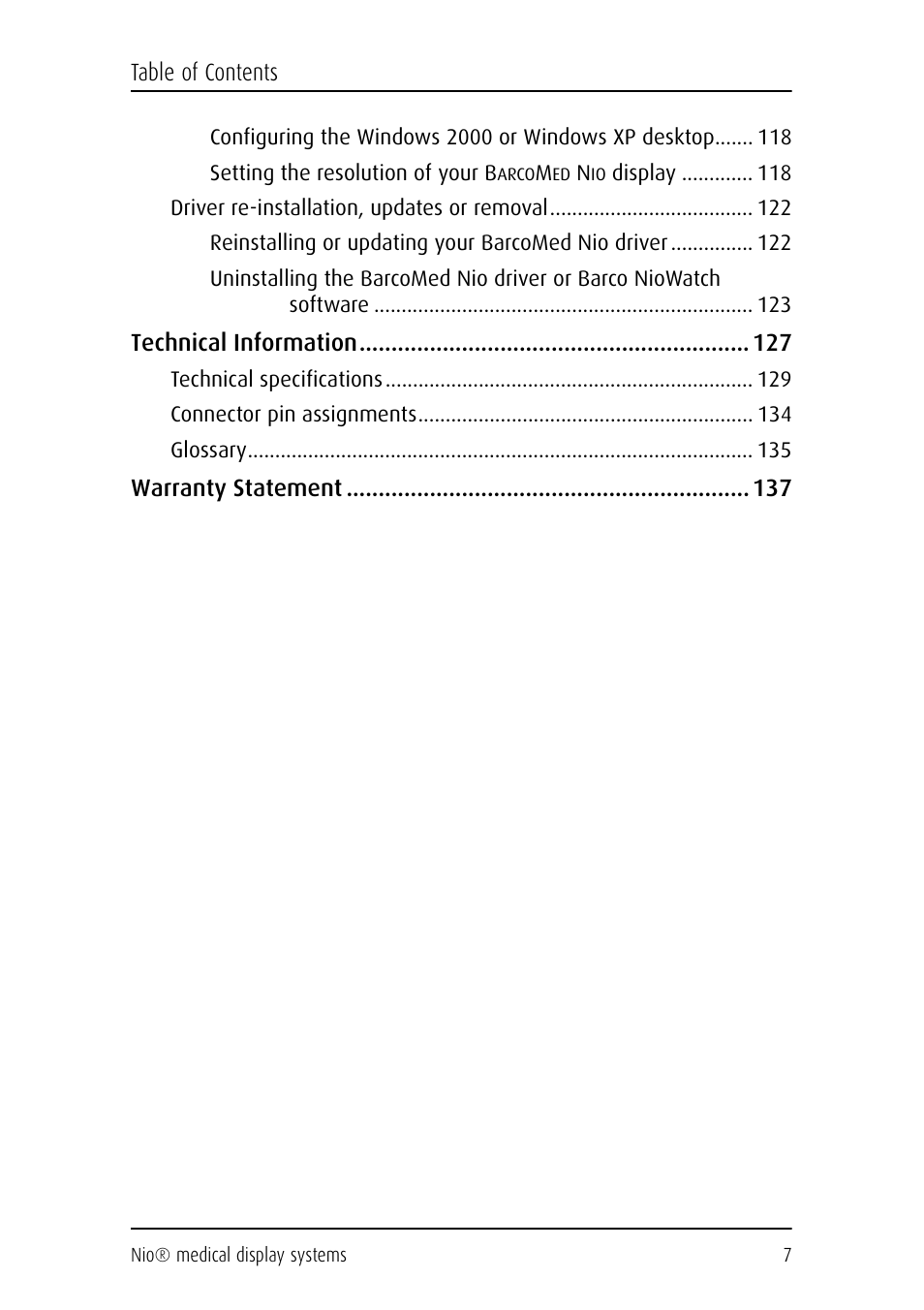 Barco NIO E-2620 User Manual | Page 7 / 148