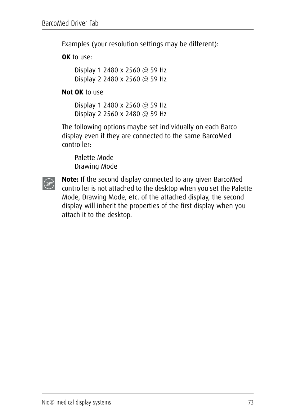 Barco NIO E-2620 User Manual | Page 73 / 148