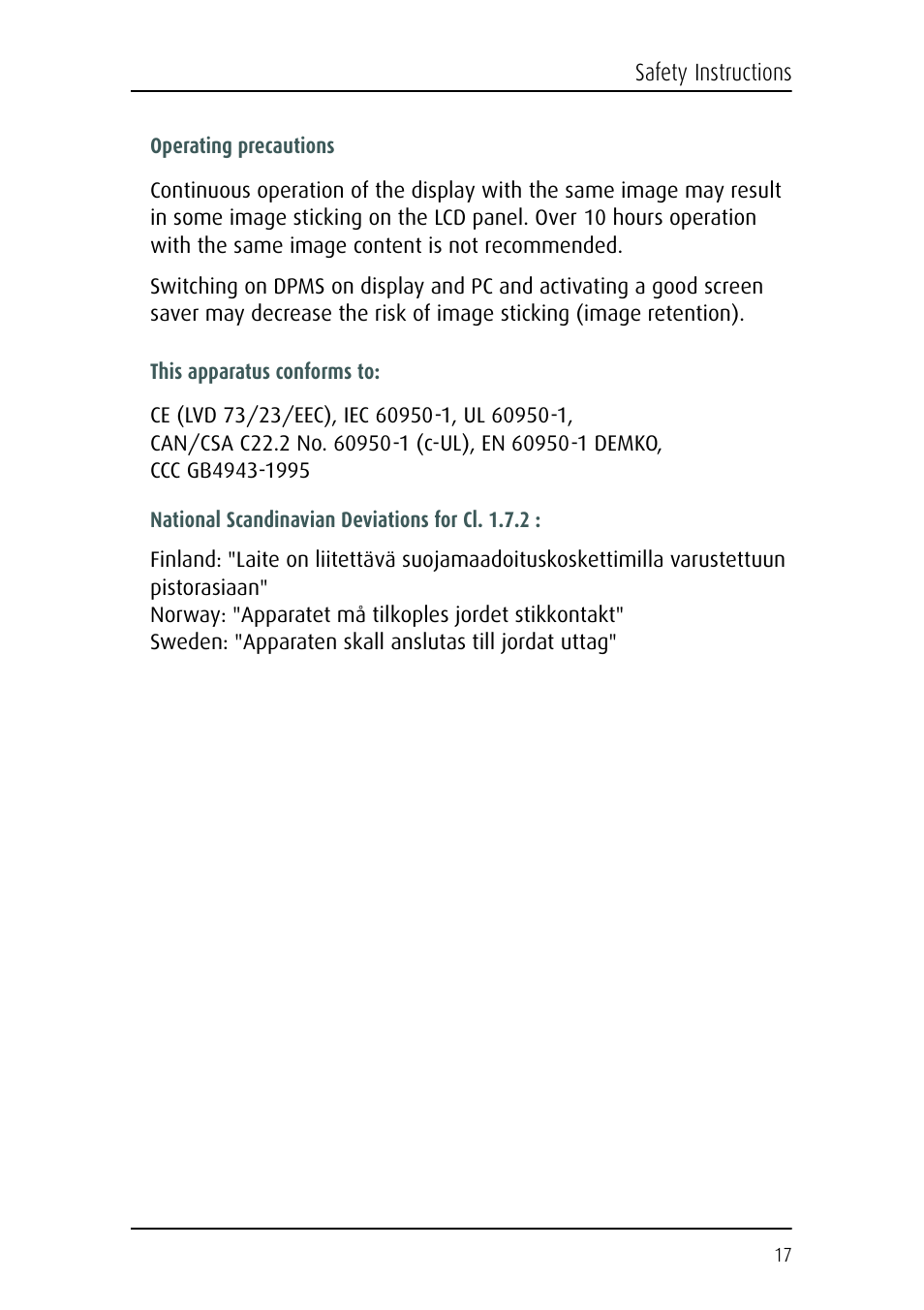 Barco E-2320 C (SE) User Manual | Page 17 / 104