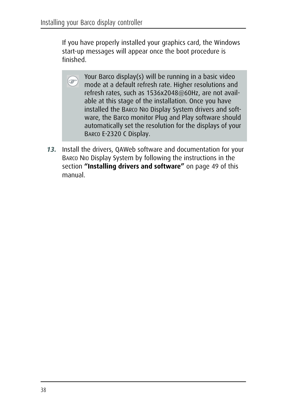 Barco E-2320 C (SE) User Manual | Page 38 / 104