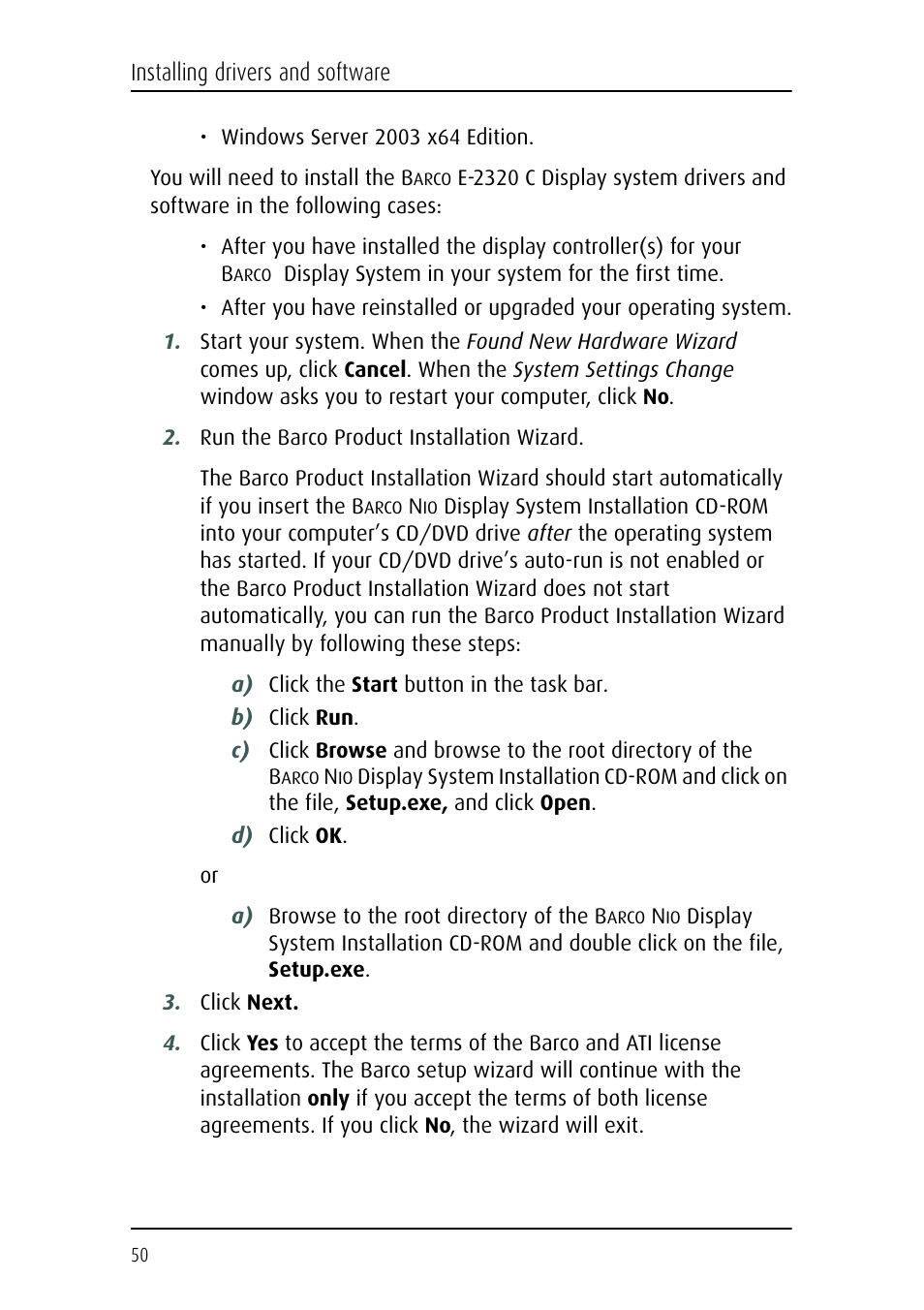 Barco E-2320 C (SE) User Manual | Page 50 / 104